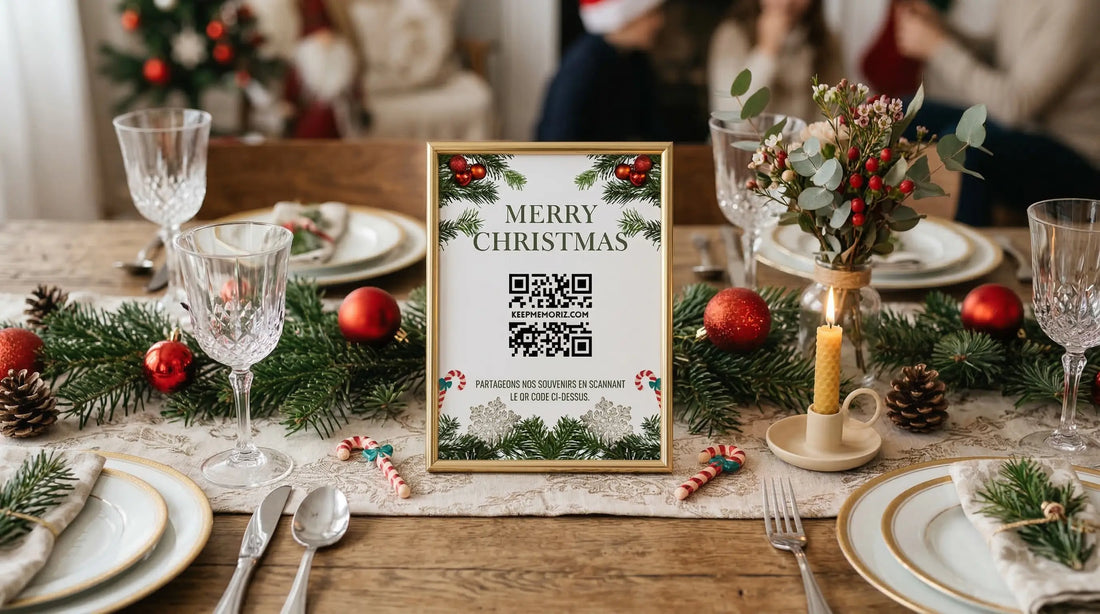 Un QR code sur la table de Noël