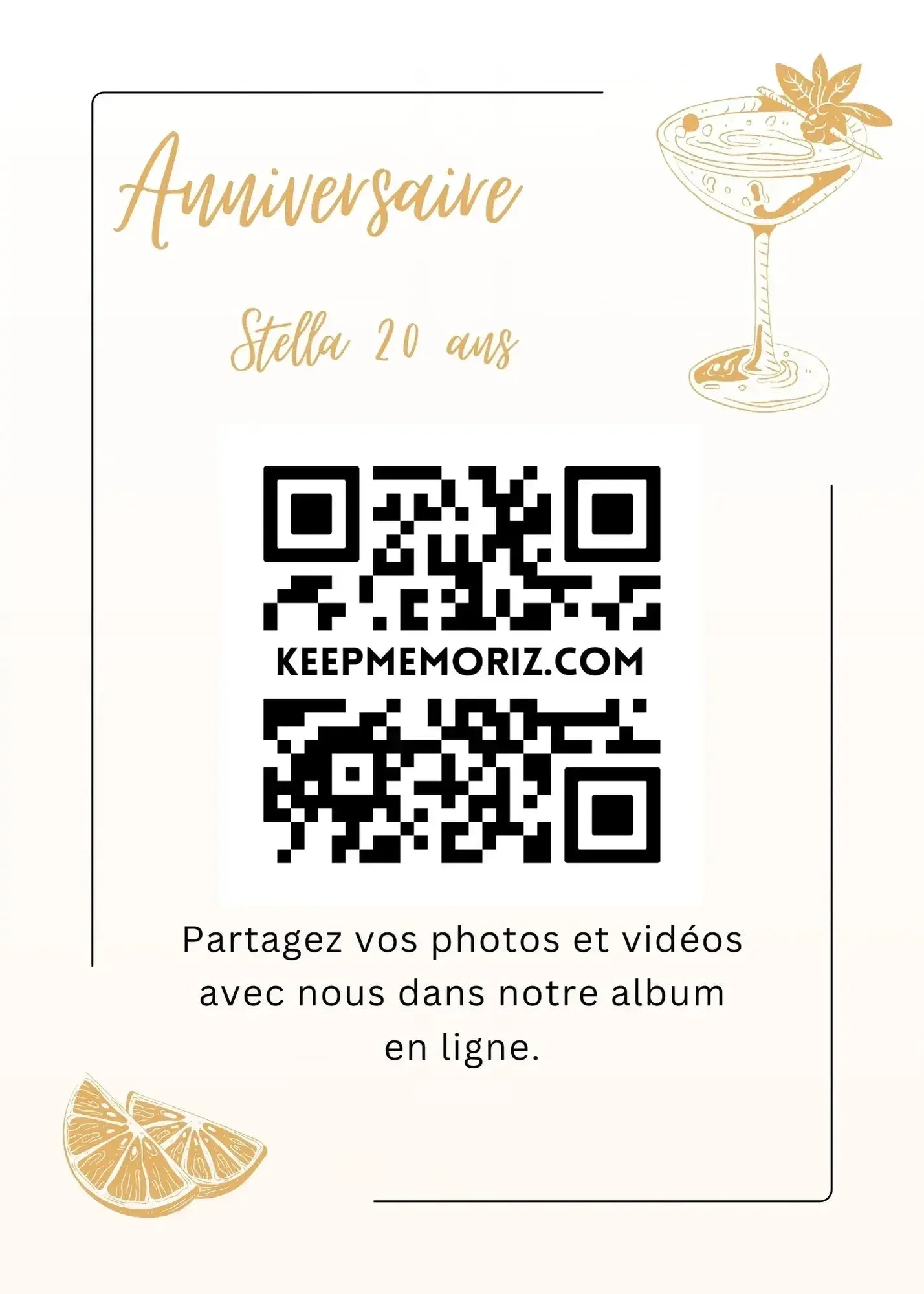 Galerie Photo et vidéo QR Code - Collectez les Photos et vidéos de vos Invités - Keep memoriz