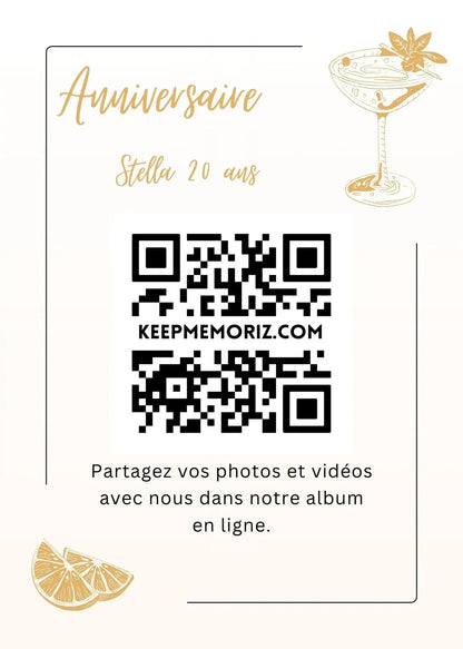 Galerie Photo et vidéo QR Code - Collectez les Photos et vidéos de vos Invités - Keep memoriz