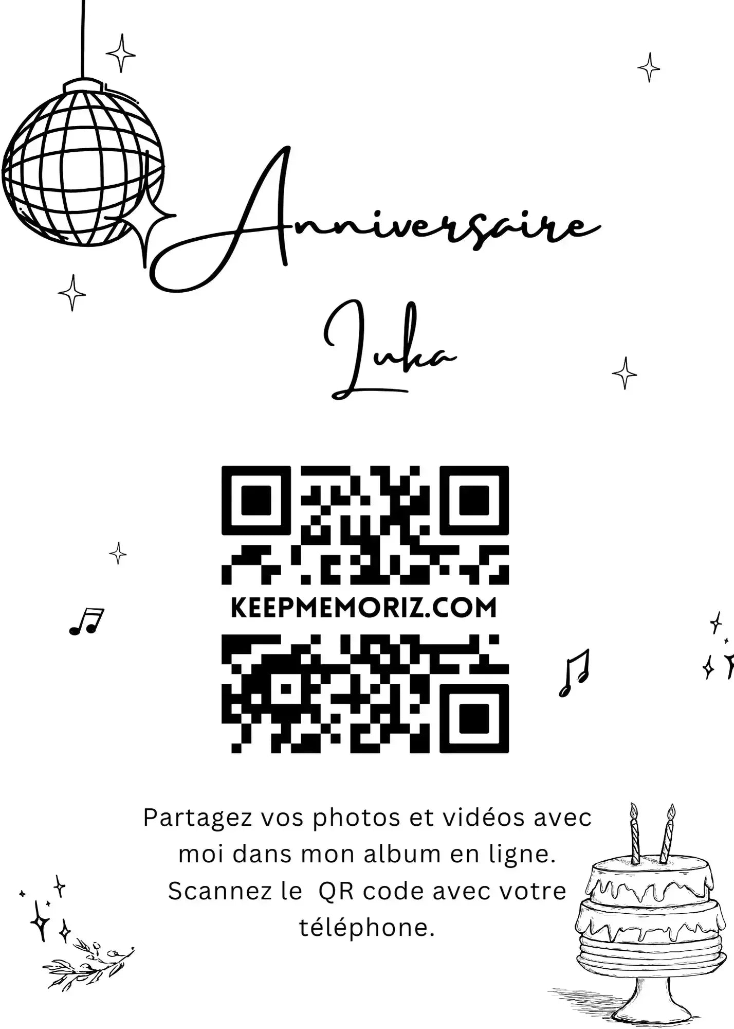 Galerie Photo et vidéo QR Code - Collectez les Photos et vidéos de vos Invités - Keep memoriz