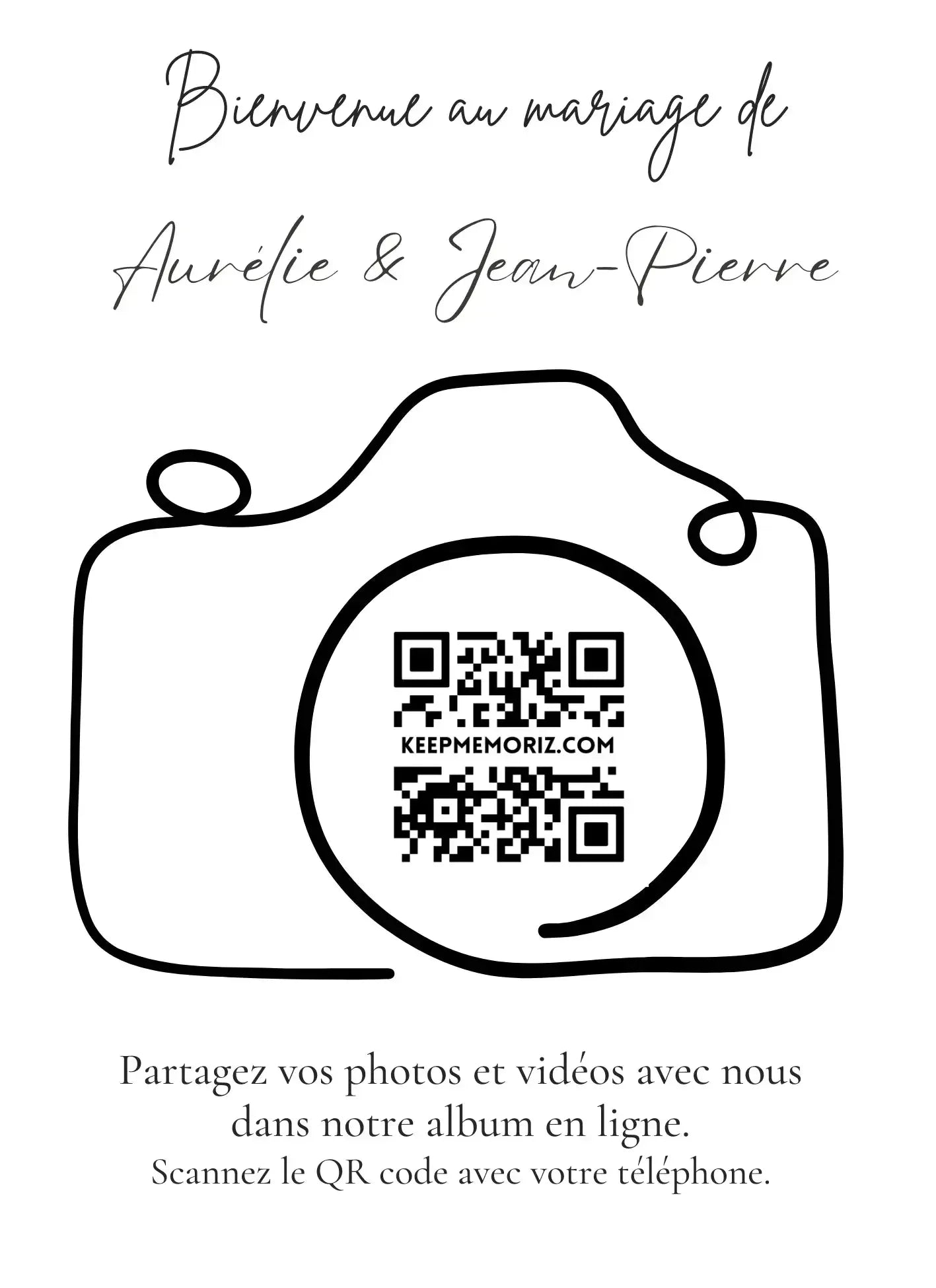 Galerie Photo et vidéo QR Code - Collectez les Photos et vidéos de vos Invités - Keep memoriz