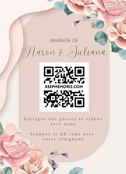 Galerie Photo et vidéo QR Code - Collectez les Photos et vidéos de vos Invités - Keep memoriz