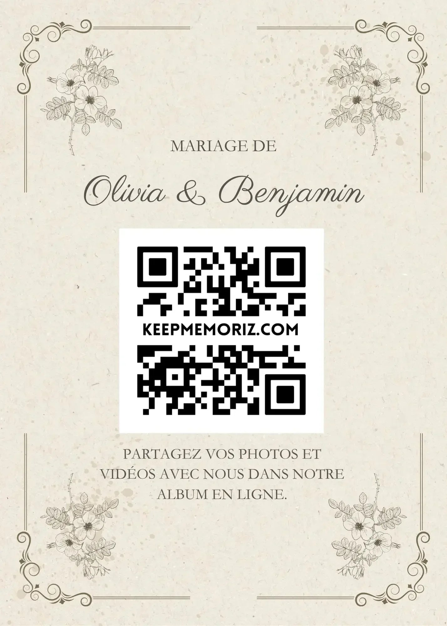 Galerie Photo et vidéo QR Code - Collectez les Photos et vidéos de vos Invités - Keep memoriz